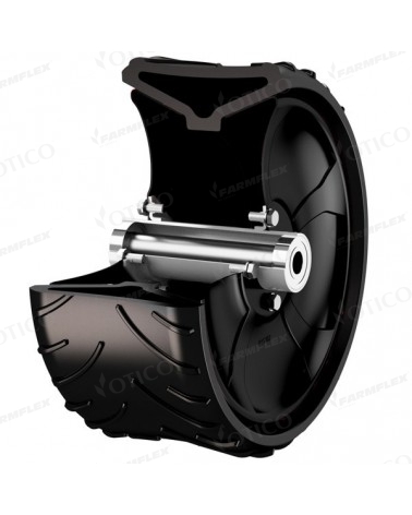 Roue métal noir 370x165 / profil CV / moyeu 20x180