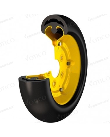 Roue pour Airseeder 400x116 couleur jaune / perçage 5 trous